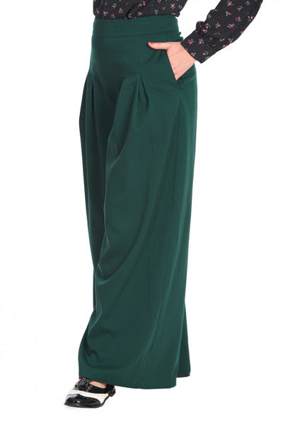 Diamond 40s Trousers: Green