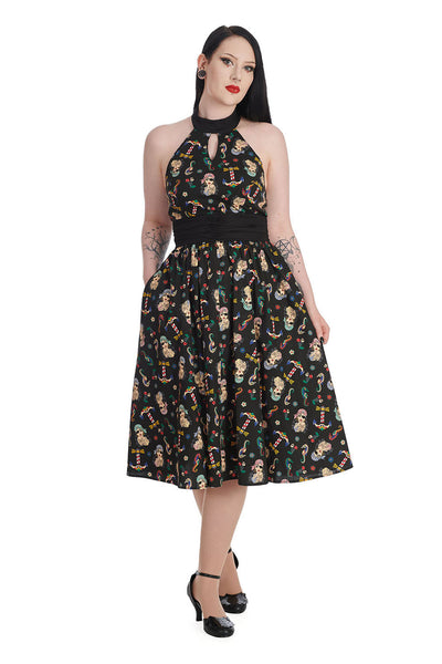 Anchor Pin Up Print Dress