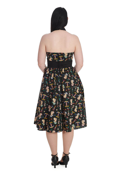 Anchor Pin Up Print Dress