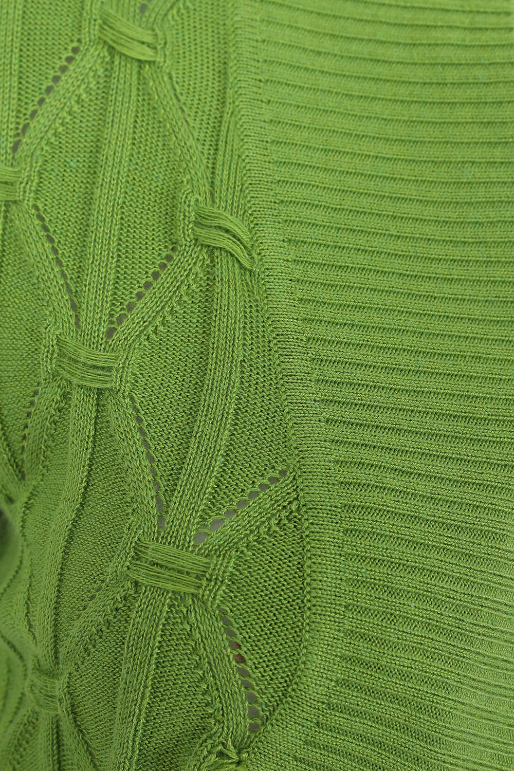 Eden Diamond Knit bolero: Green