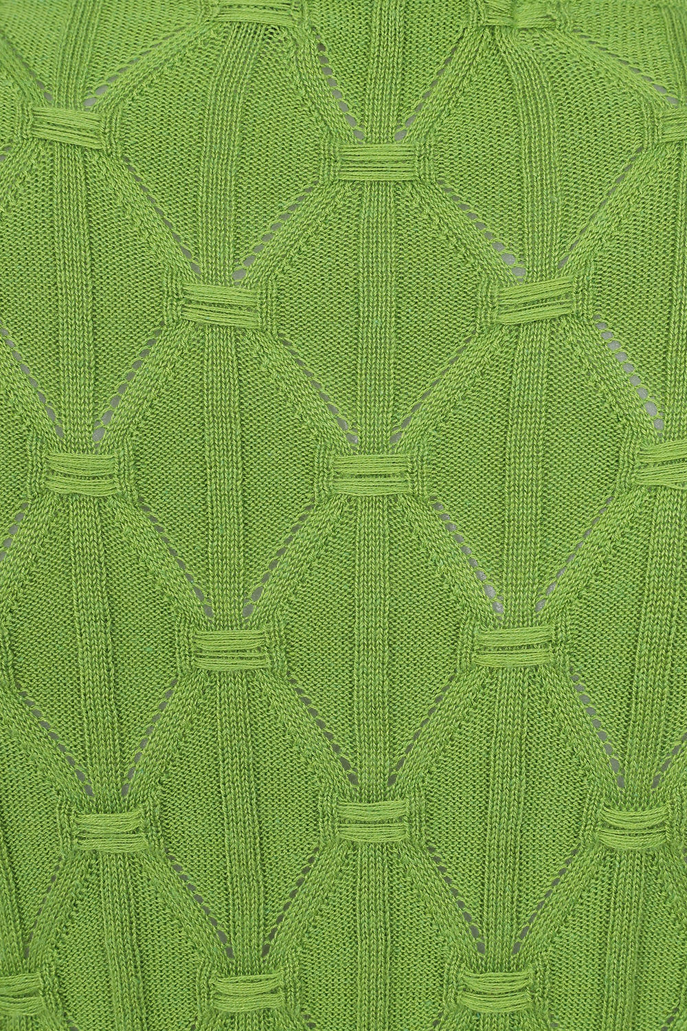 Eden Diamond Knit bolero: Green