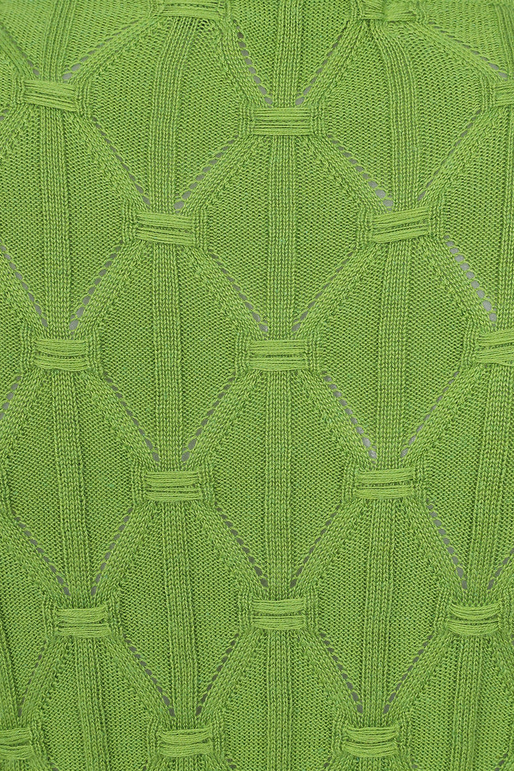 Eden Diamond Knit bolero: Green