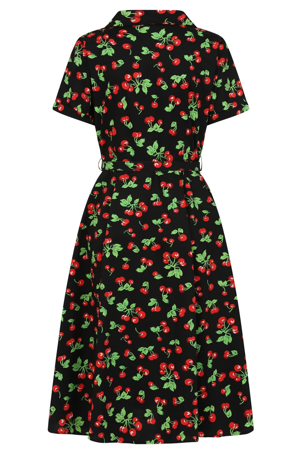 Darla Cherries Dress: Black