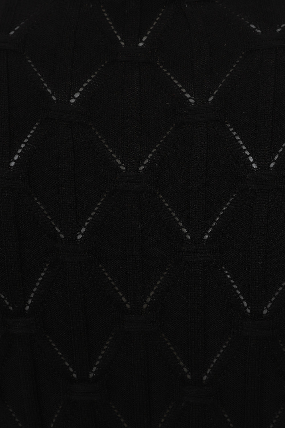 Eden Diamond Knit bolero: Black