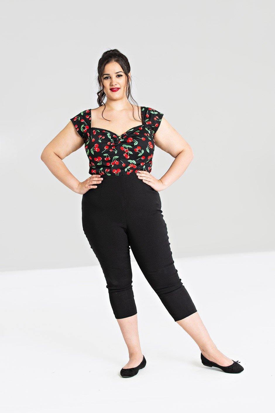 Tina Capris: Black - Fluro Sugar