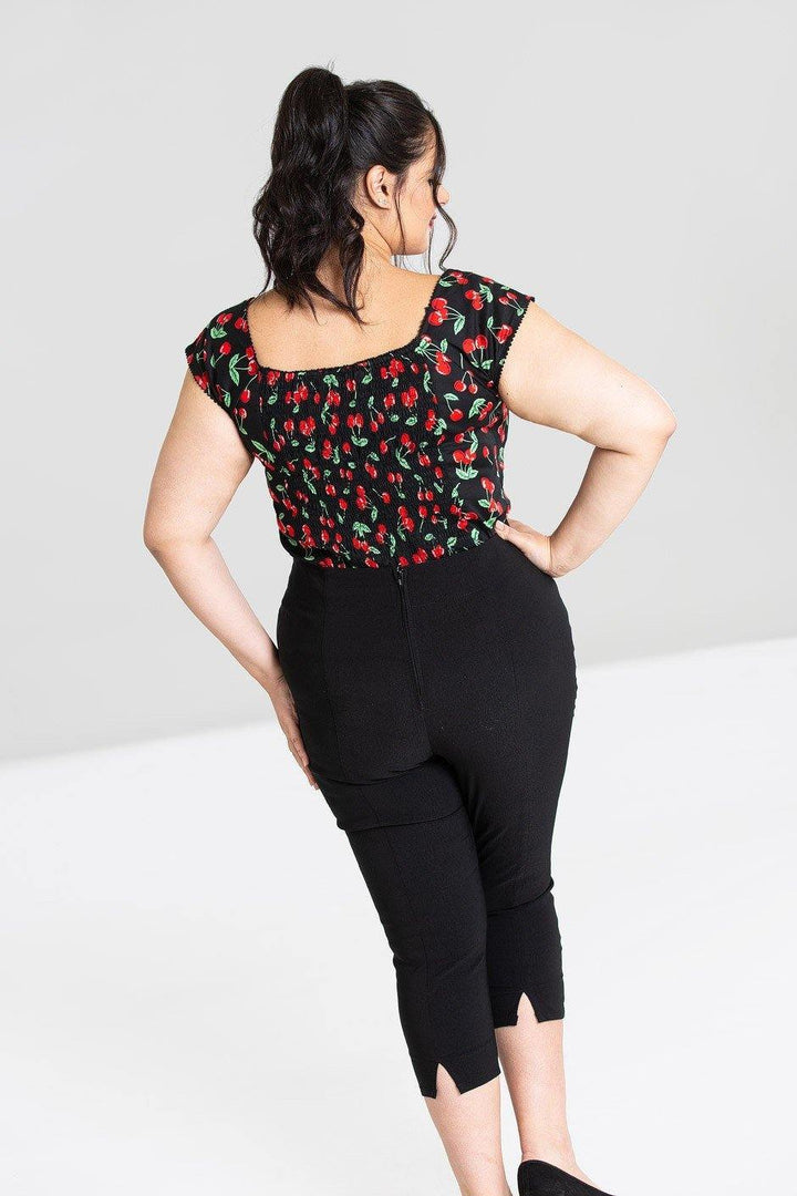 Tina Capris: Black - Fluro Sugar