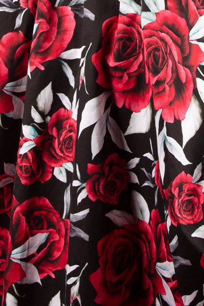 Hepburn Dress - Red Rose