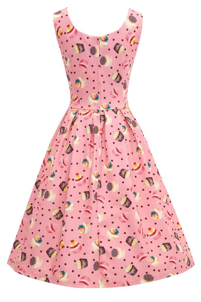 Amanda Pink Cupcake 50s Swing Dress