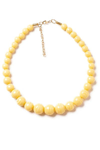 Buttery Heavy Carve Bead Necklace