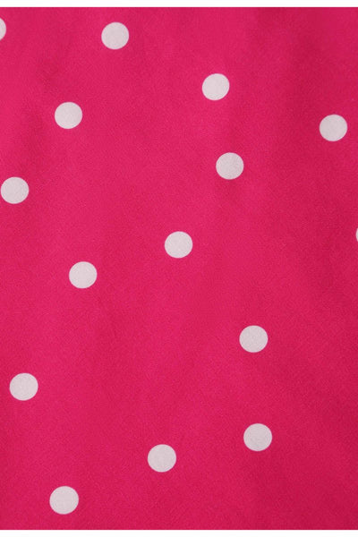 Darlene Full Circle Pink Polka Dot Swing Dress