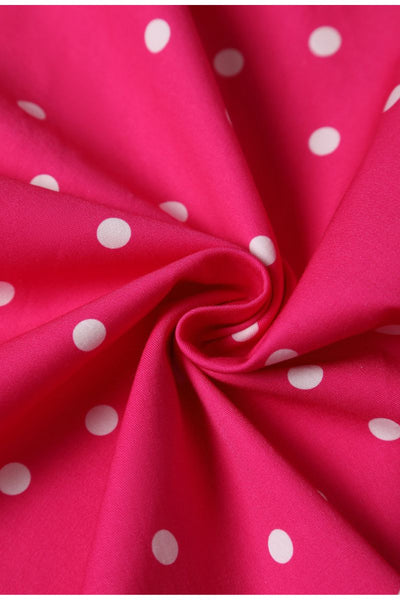 Darlene Full Circle Pink Polka Dot Swing Dress
