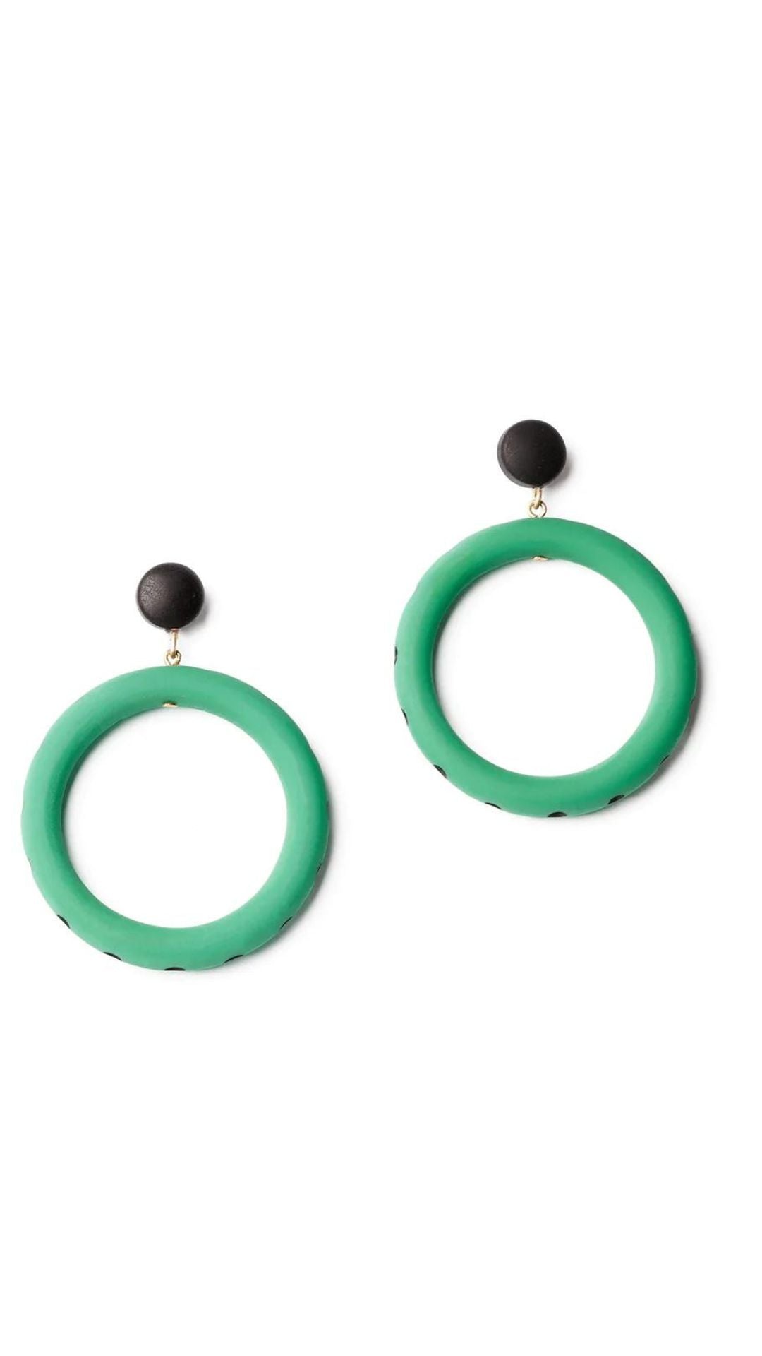 Large Sea Glass Matte Hoop Earrings