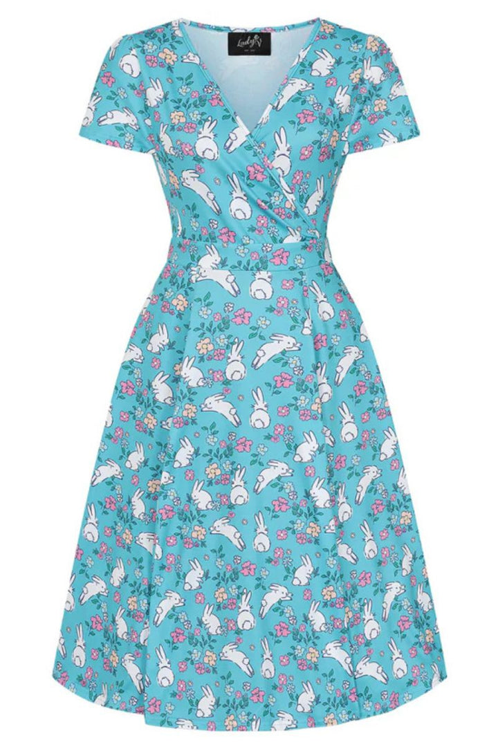 Lyra Dress - Blue Bunnies