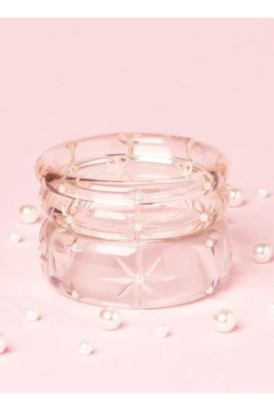 Wide Sparkling Pearls Bangle