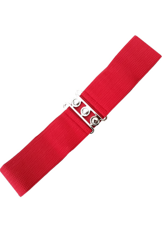 Vintage Stretch Belt: RED - Fluro Sugar