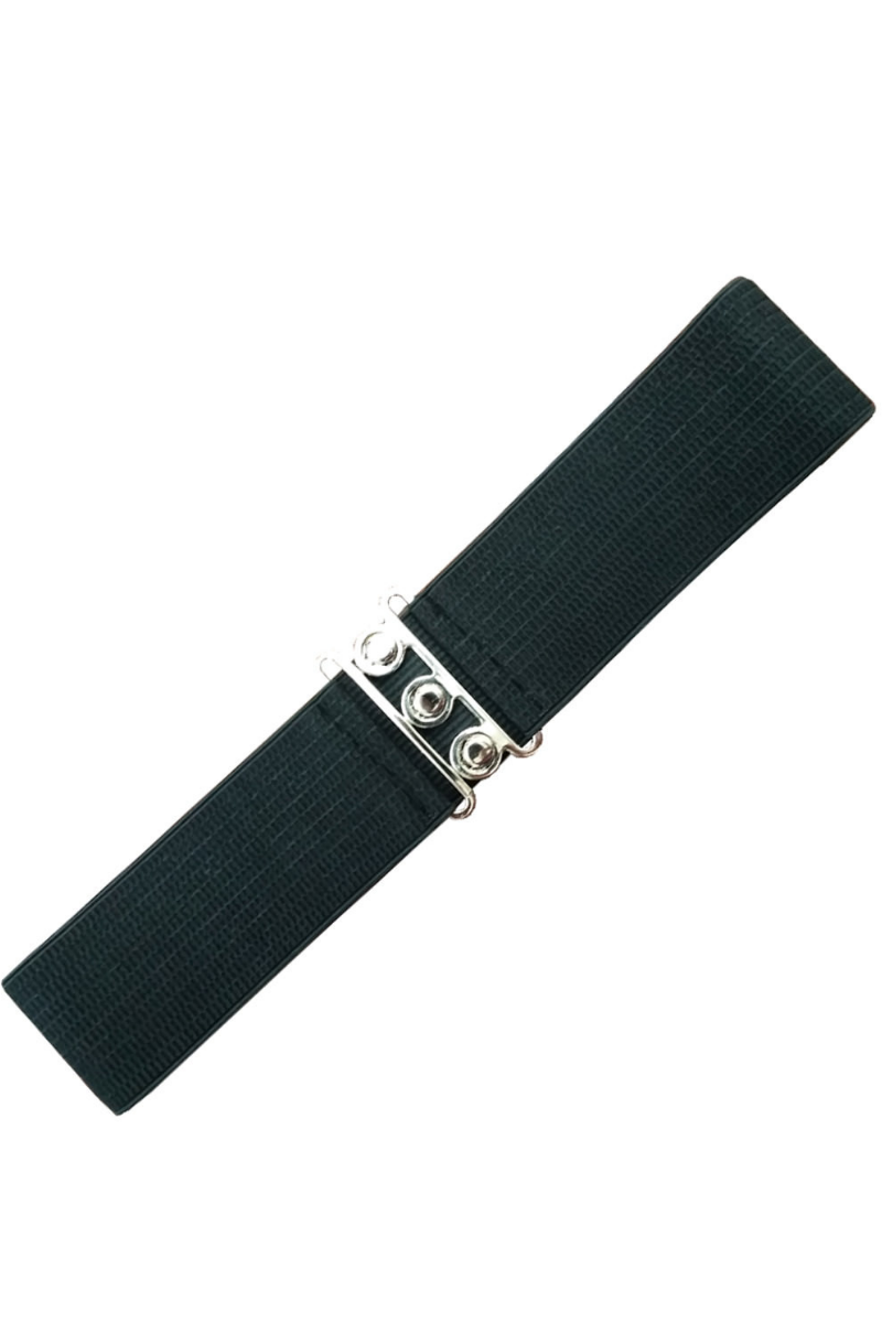 Vintage Stretch Belt: BLACK - Fluro Sugar