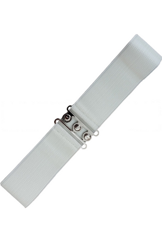 Vintage Stretch Belt: WHITE - Fluro Sugar