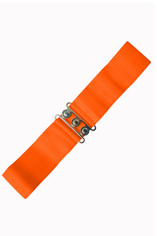 Vintage Stretch Belt: ORANGE - Fluro Sugar