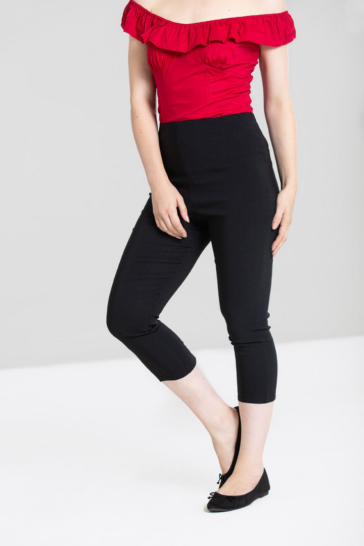Tina Capris: Black - Fluro Sugar