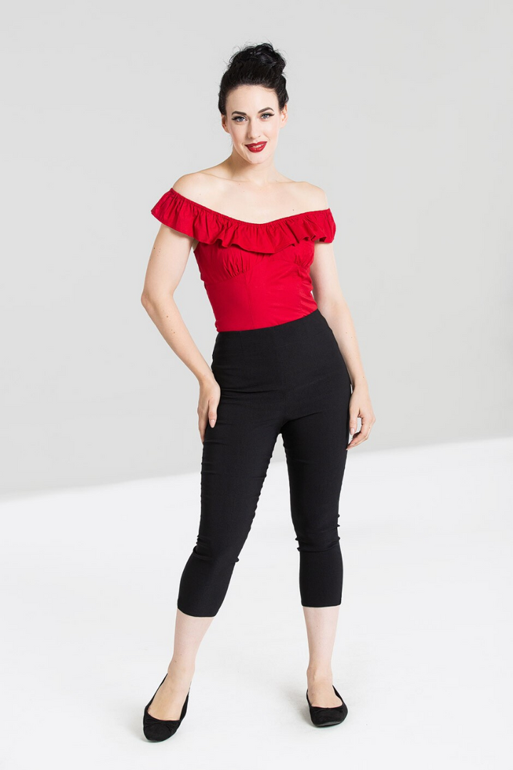 Tina Capris: Black - Fluro Sugar