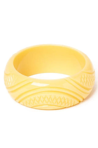 Wide Buttery Heavy Carve Bangle