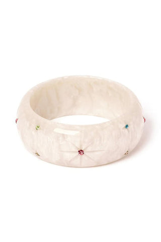 Wide Frosted Gems Bangle