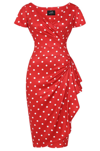 Elsie Dress - Red Polka Dot