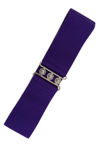 Vintage Stretch Belt: Cadburry Purple