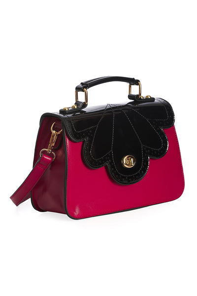 Scalloped Handbag: Red