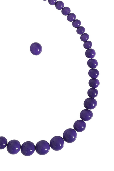 Natalie Style Bead Necklace Set: Violet