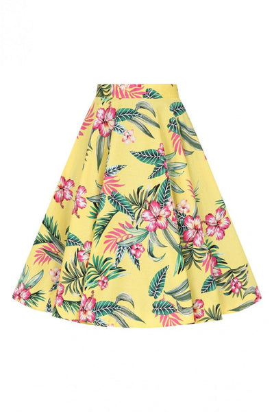 Kalani 50's Skirt: yellow - Fluro Sugar